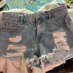 Denim shorts